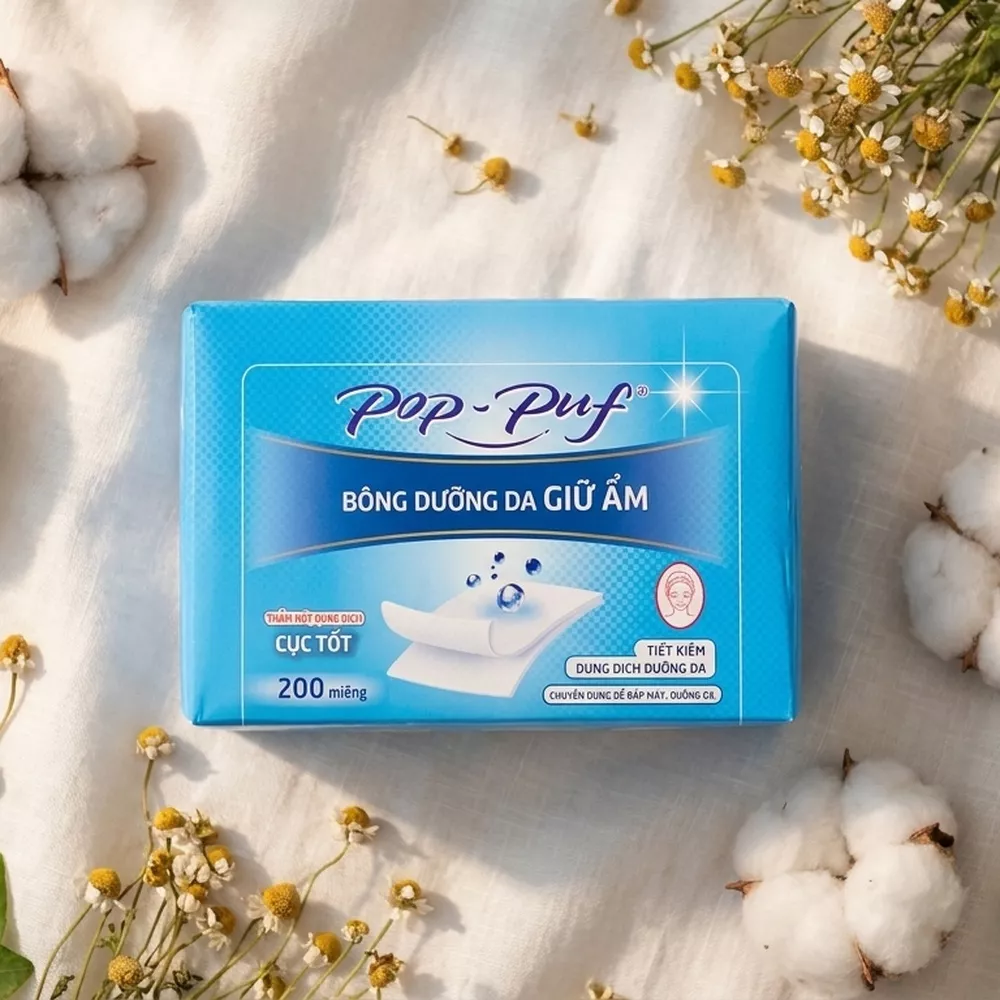 Vị Muối Phan - Bông Dưỡng Da Giữ Ẩm Pop-puf Airlaid - Vị Muối Phan