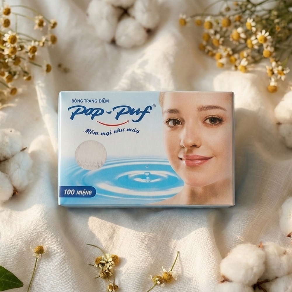 Vị Muối Phan - Bông Tẩy Trang Ép Biên Pop-puf - Vị Muối Phan