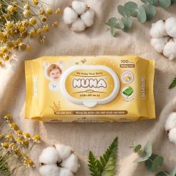 Khăn ướt em bé NUNA 100 miếng Gold-không mùi