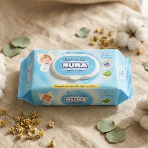 Khăn Ướt Nuna 100 Miếng Không cồn 