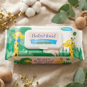 Khăn Ướt Em Bé BabyHood 60 Miếng - Không Mùi