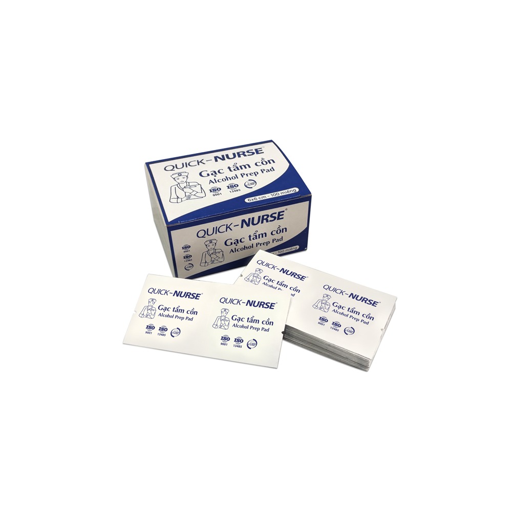 Vị Muối Phan - Gạc Tẩm cồn Quick-Nurse 6x6cm - Vị Muối Phan