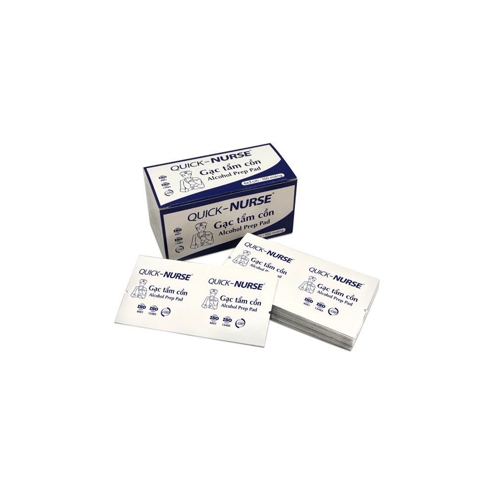 Vị Muối Phan - Gạc Tẩm cồn Quick-Nurse 6x3cm - Vị Muối Phan