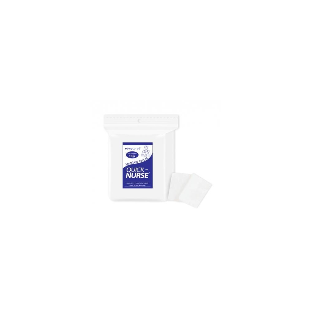 Vị Muối Phan - Bông cắt Quick-nurse 6cm*6cm - 50gr - Vị Muối Phan