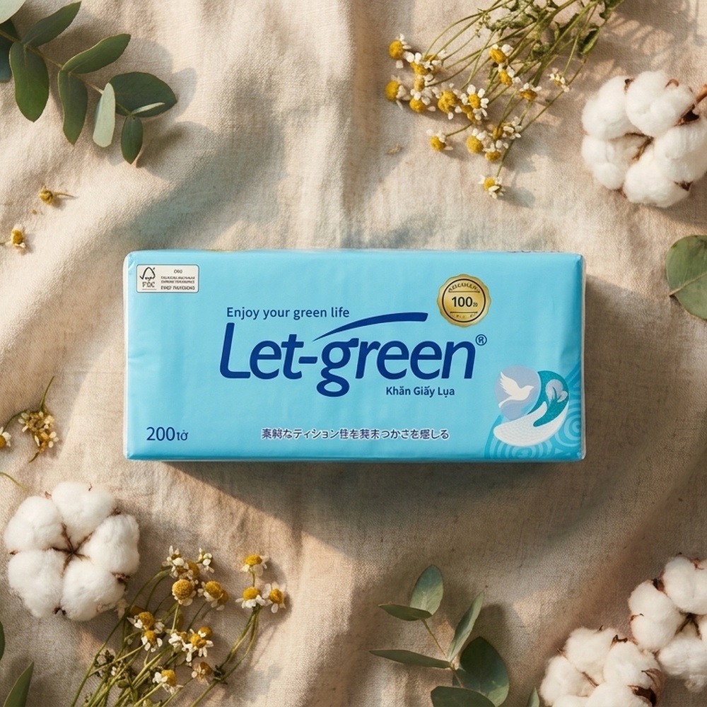 tissue_186378_Kh_n_gi_y_h_p_Let_green_2_l_p_ Vị Muối Phan - Khăn giấy hộp Let-green 2 lớp 200 tờ - Vị Muối Phan