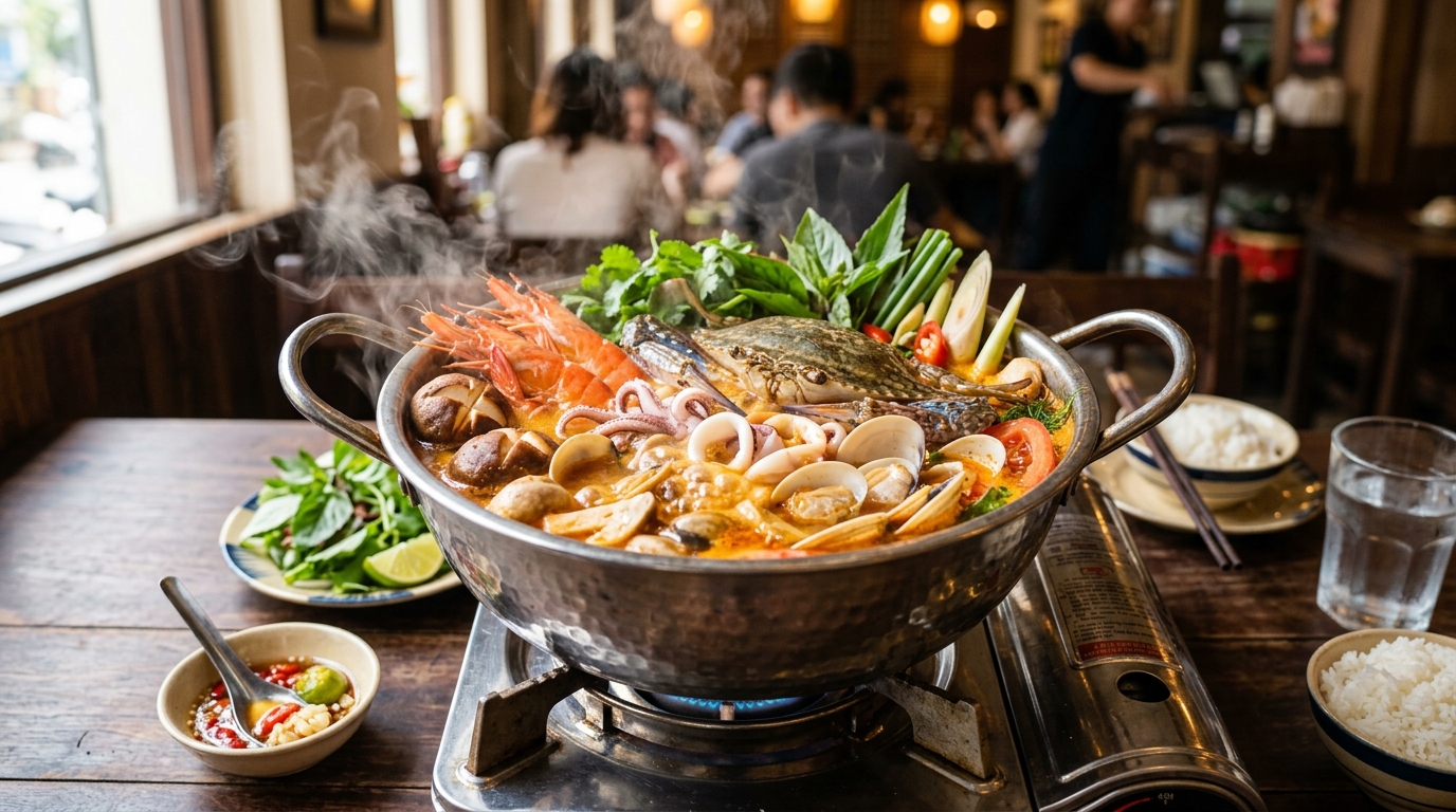 Nước Lẩu Hải Sản Chua Cay & Sốt Chấm Từ Nước Xốt Hải Sản